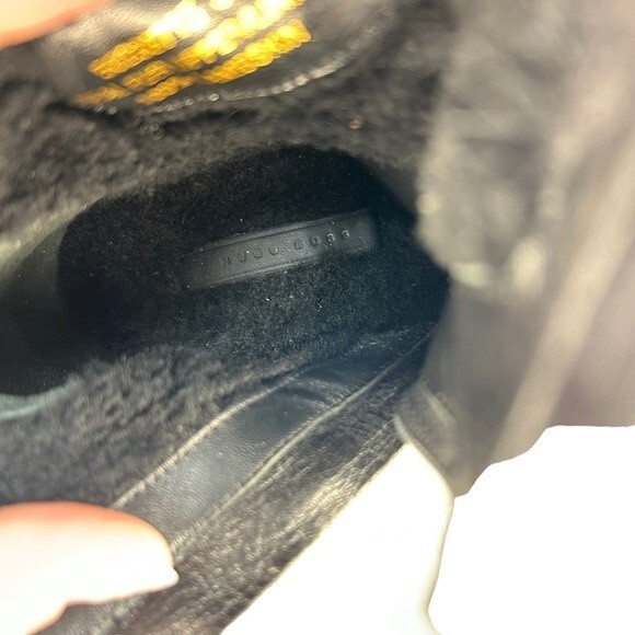 BOSS HUGO BOSS One of a Kind Rabbit Fur Lined Heeled Combat Boots Booties EU 37 - Picture 6 of 9